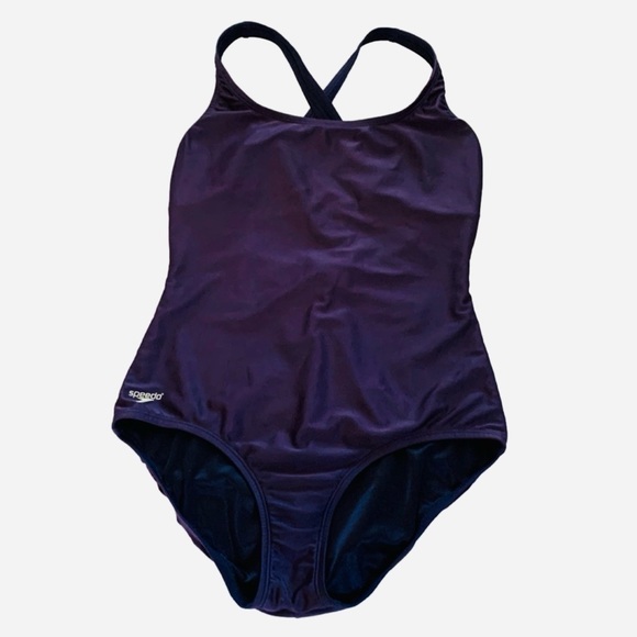 Speedo Swimsuit, Size 10, Dark Purple - Picture 1 of 5